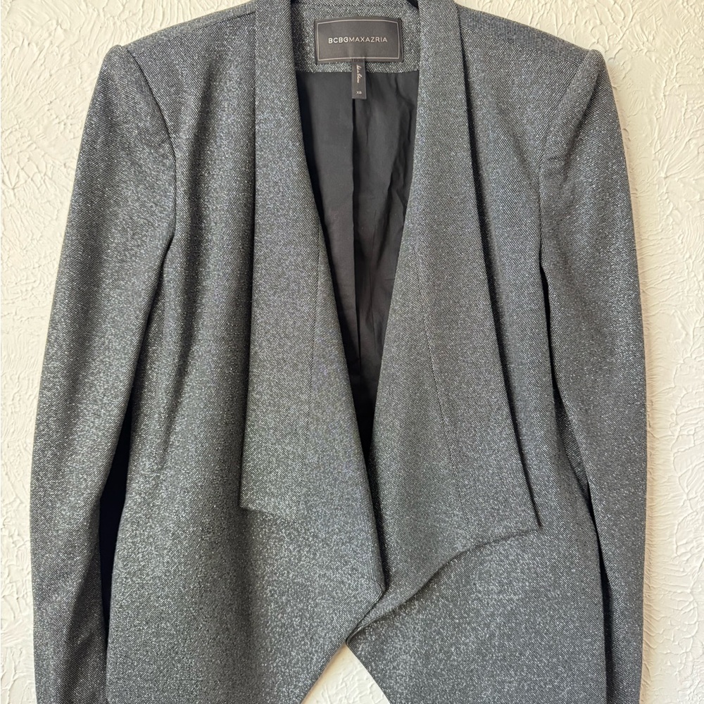 BCBGMaxAzria Women's Sparkling Gray Blazer